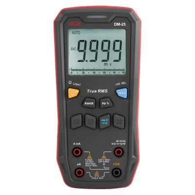 Мультиметр RGK, (DM-25), электрический, с дисплеем, питание: батарейки, корпус: пластик, (755160)