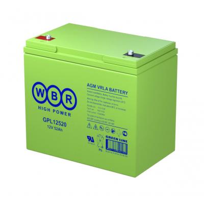 Аккумулятор для ИБП WBR GPL, 214х135х226 мм (ВхШхГ),  необслуживаемый свинцово-кислотный,  12V/55 Ач, (GPL12520 WBR)