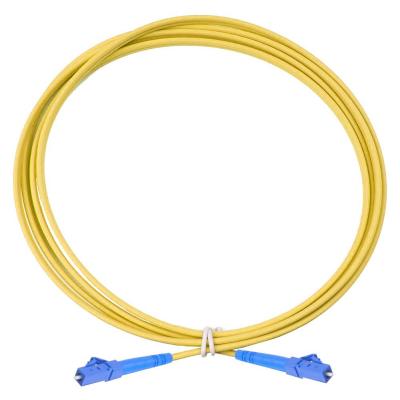 Комм. шнур оптический Eurolan Tight Buffer, Simplex LC/LC, OS2 9/125, LSZH (нг(A)-HF), 3м, синий хвостовик, цвет: жёлтый