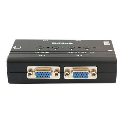 Переключатель KVM D-Link, портов: 4 х VGA D-SUB (HDB-15), 25х65х100 мм (ВхШхГ), PS/2