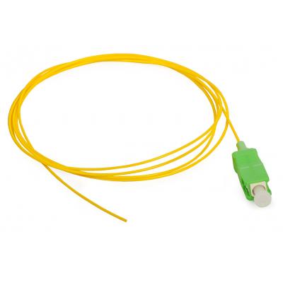 Пигтейл Cabeus, SC/APC (PT), OS2 9/125, 1,5м, зелёный хвостовик, цвет: жёлтый