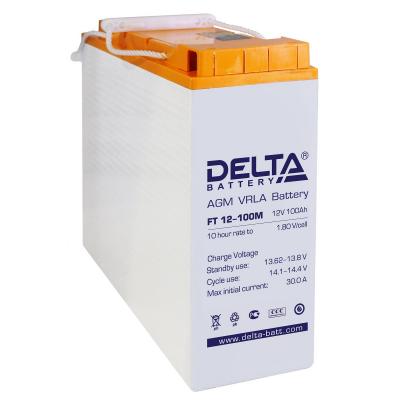 Аккумулятор для ИБП Delta Battery FT-M, 238х110х508 мм (ВхШхГ),  Необслуживаемый свинцово-кислотный,  12V/100 Ач, цвет: белый, (FT 12-100 M)