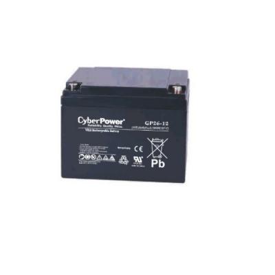 Аккумулятор для ИБП CyberPower, 166х125х175 мм (ВхШхГ),  Необслуживаемый свинцово-кислотный,  12V/26 Ач, цвет: чёрный, (GP26-12)