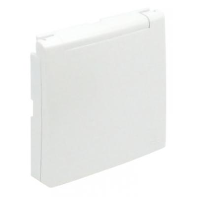Лиц. панель розеточная Efapel Logus90, 1х 2к+З, плоская, с защитной крышкой, цвет: белый (90634 TBR)