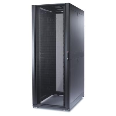 Шкаф серверный напольный APC NetShelter SX, IP20, 42U, 1991х750х1200 мм (ВхШхГ), дверь: перфорация, боковая панель: сплошная съемная, цвет: чёрный