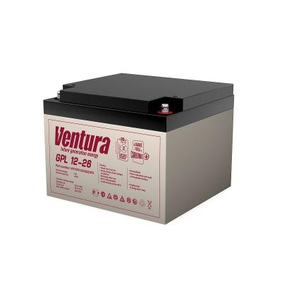 Аккумулятор для ИБП Ventura GP, 125х166х178 мм (ВхШхГ),  необслуживаемый свинцово-кислотный,  12V/26 Ач, цвет: серый, (GPL 12-26)