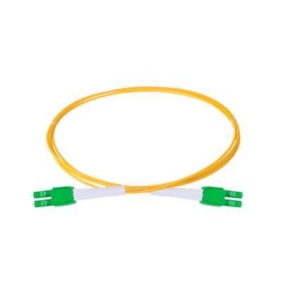 Комм. шнур оптический Eurolan HD Tight Buffer, Duplex LC/LC (APC/APC), OS2 9/125, LSZH (нг(A)-HF), 1м, зелёный хвостовик, цвет: жёлтый