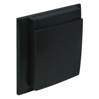Рамка Efapel Logus90, 1 пост, 45х45 мм (ВхШ), плоская, универсальная, цвет: чёрный (90961 TPM)