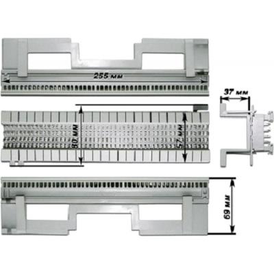Кросс-панель Lanmaster, настенная, 1HU, 50x66, кат. 5е, универсальная, неэкр., цвет: чёрный, (LAN-WS66-50FT), с модулями