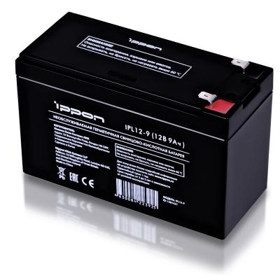 Аккумулятор для ИБП IPPON IPL, 151х65х93,5 мм (ВхШхГ),  необслуживаемый свинцово-кислотный,  12V/9 Ач, цвет: чёрный, (1361421)