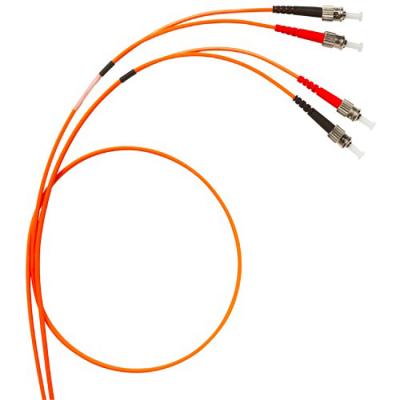 Комм. шнур оптический Legrand LCS3, Duplex ST/ST (UPC/UPC), OM2 50/125, LSZH, 1м, серый хвостовик, цвет: оранжевый