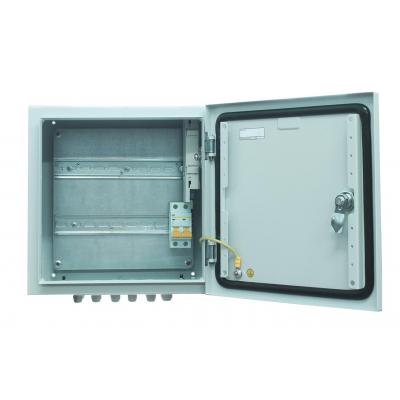 Шкаф уличный всепогодный укомплектованный настенный OSNOVO, IP66, корпус: металл, 300х300х210 мм (ВхШхГ), цвет: серый