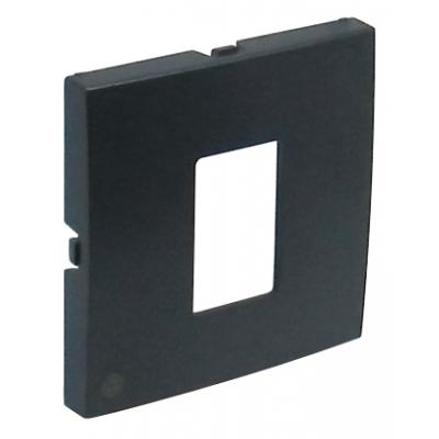 Лиц. панель розеточная Efapel Logus90, 1х RJ45, плоская, цвет: тёмно-серый (90751 TIS)