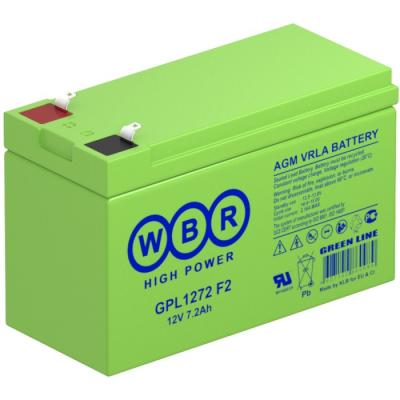 Аккумулятор для ИБП WBR GPL, 100х65х151 мм (ВхШхГ),  необслуживаемый свинцово-кислотный,  12V/7,2 Ач, (GPL1272 WBR)