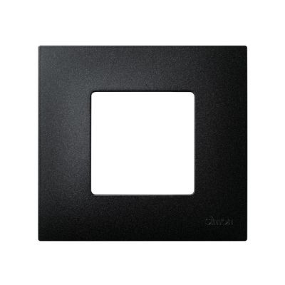 Рамка Simon Simon 27 Play, 1 пост, 86х93 мм (ВхШ), плоская, универсальный, цвет: матовый черный (2700617-086)