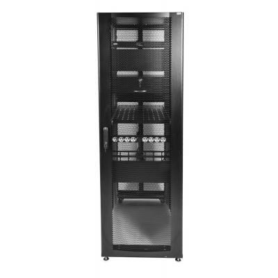 Шкаф серверный напольный ЦМО ШТК-С Проф, 42U, 1950х600х1000 мм (ВхШхГ), дверь: перфорация, боковая панель: сплошная, 2 части, сварной, цвет: чёрный