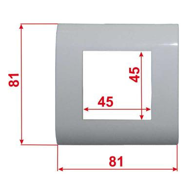 Рамка Lanmaster  х 1, 45х45 мм (ВхШ), плоская, mosaic, цвет: белый (LAN-FR45x45-WH)