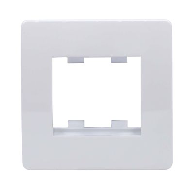 Рамка DKC Viva, 1 пост, 86х86х24 мм (ВхШхГ), плоская, на защелках, цвет: белый (DKC.10242)