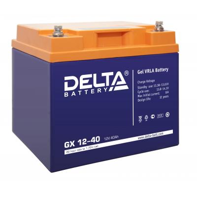 Аккумулятор для ИБП Delta Battery GX, 170х165х197 мм (ВхШхГ),  необслуживаемый электролитный,  12V/40 Ач, цвет: синий, (GX 12-40)