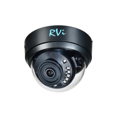Аналоговая видеокамера RVI, купольная, помещение, 2Мп, 1/2,7’, 1920х1080, 25к/с, ИК, AHD; CVBS; CVI; TVI, об-в:2,8мм, чёрный, RVi-1ACD200 (2.8) black