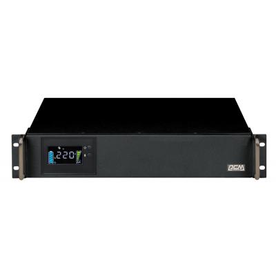 ИБП Powercom KING PRO RM, 1500ВА, lcd дисплей, линейно-интерактивный, в стойку, 428х357х84 (ШхГхВ), 230V, 2U,  однофазный, Ethernet, (KIN-1500AP LCD)