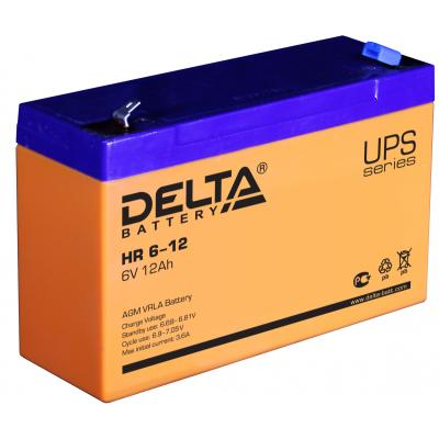 Аккумулятор для ИБП Delta Battery HR, 100х50х151 мм (ВхШхГ),  Необслуживаемый свинцово-кислотный,  6V/12 Ач, цвет: оранжевый, (HR 6-12)