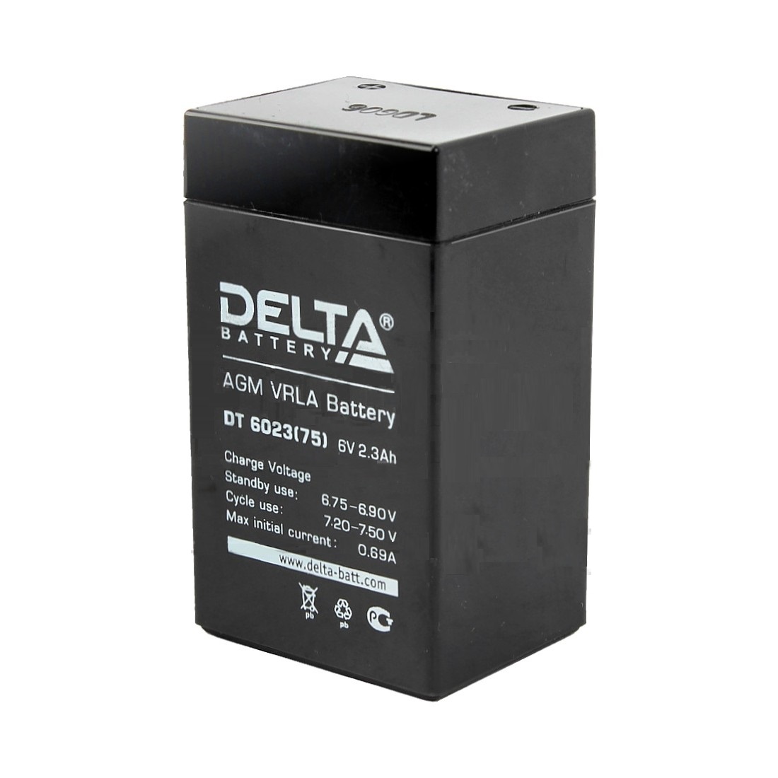 Аккумулятор эра. Аккумуляторная батарея Delta DT 6023 (6v / 2.3Ah). Delta DT 6023 (75) (6v / 2.3Ah). Аккумулятор Delta DT 6023 (75). Delta DT-6023 6v 2.3Ah.