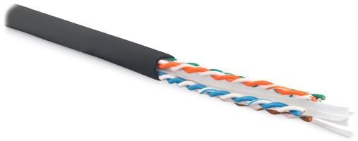 Кабель витая пара Hyperline UUTP4-C6-S23-OUT-LSZH-BK-500