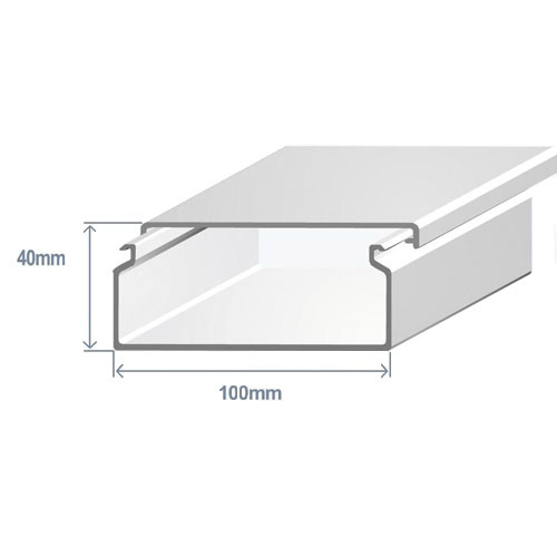 Кабель канал с крышкой 100х40