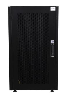 Шкаф серверный напольный Datarex, IP20, 20U, 1033х600х600 мм (ВхШхГ), дверь: перфорация, боковая панель: сплошная съемная, разборный, цвет: чёрный