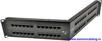 Комм. патч-панель Siemon, 19", 2HU, портов: 48хRJ45, кат. 5е, универсальная, неэкр., цвет: чёрный, (HD5-48B)