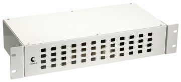 (Архив)Бокс оптический Cabeus, портов: 48, SC (LC duplex), 96 хОВ, 2U, 44х485х200 мм (ВхШхГ), цвет: серый, (FO-19-48-SC)