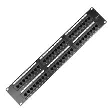 Комм. патч-панель BNH, 19", 2HU, портов: 48 х RJ45, кат. 5е, универсальная, неэкр., цвет: чёрный, (B100.2-48-5E-UNB)