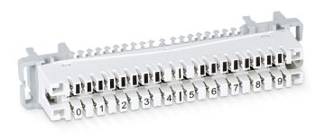 Плинт Cabeus пар.10, с размыкаемыми контактами,  маркировка с 0, крепление на штанге