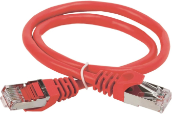Шнур комм. ITK, кат. 5е, экр., F/UTP, RJ45/RJ45, 100 МГц PVC, AWG26 10м, красный