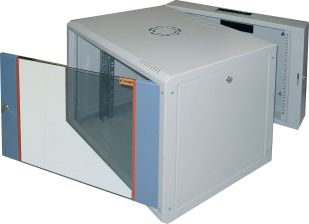 (Архив)Шкаф телекоммуникационный настенный Estap PROLine, 19", 16U, 802х600х610 мм (ВхШхГ), дверь: стекло, разборный, цвет: серый