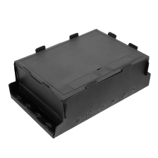 Коробка Datarex PRO, для лючков, 120 мм, под стяжку, 16/24 модуля, чёрный