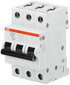 Автоматический выключатель ABB S200M, 3 модуль, C класс, 3P, 40А, 10кА, (2CDS273001R0404)