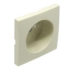 Лиц. панель розеточная Efapel Logus90, 1х 2к, плоская, шторки, цвет: бежевый (90622 TMF)
