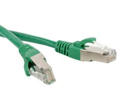 Шнур комм. Hyperline, кат. 6, экр., SF/UTP, RJ45/RJ45, LSZH, AWG26 2м, зелёный