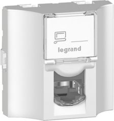 Розетка проходная Legrand LCS2, 1x RJ45, кат. 6, неэкр., упаковка: 10 шт, цвет: белый, (LEG.078622)