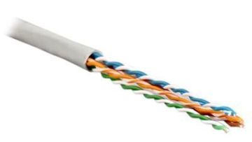 (Архив)Кабель витая пара Hyperline, PVC, U/UTP, кат. 5е, проводник Ø 0,51мм, 305м, бухта, тип прокладки: внутри зданий, цвет: серый