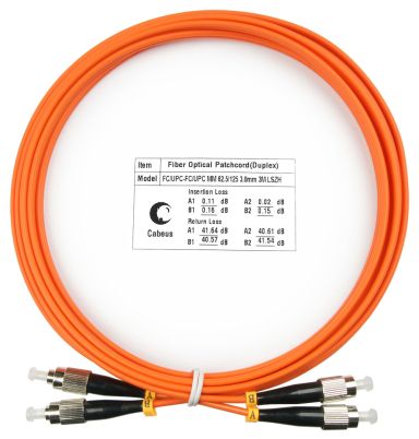 Коммутационный шнур оптический Cabeus FOP-62-FC-FC-3m