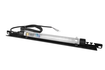 (Архив)Панель осветительная Rem, с кронштейном черного цвета, 1U, 40х484х35 мм (ВхШхГ), 19", цвет: чёрный