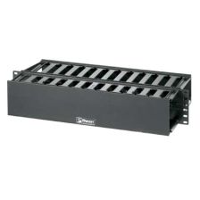 Организатор комм. шнуров Panduit PatchLink, 19", 2HU, 89х482,6х226 мм (ВхШхГ), горизонтальный двусторонний, с крышкой, цвет: чёрный, (двухсторонний) 