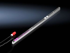 Блок силовых розеток Rittal Basic, IEC 60320 C14 х 48, вход CEE, шнур 3 м, 1895х44х70 мм (ВхШхГ), 32А, для шкафов 2000 мм, автомат, фильтр защиты пере