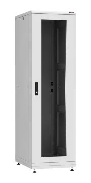 Шкаф телекоммуникационный напольный TLK Practical, IP20, 42U, 2012х600х800 мм (ВхШхГ), дверь: стекло, боковая панель: сплошная съемная, разборный, цве