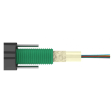 Кабель ВО Lanmaster Loose Tube, 16хОВ, OS2 9/125, PE, Ø 7,5мм, внешний, гофрированная стальная лента, 2,7 кН, чёрный