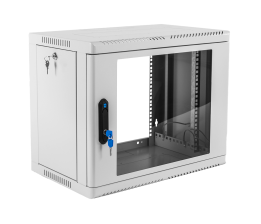 Шкаф телекоммуникационный настенный ЦМО ШРН, 19", 6U, 346х600х650 мм (ВхШхГ), дверь: стекло, сварной, цвет: серый