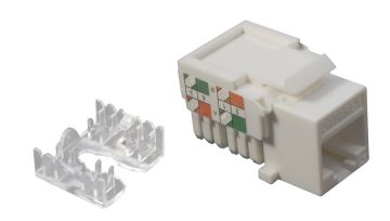 Модуль универсальный Datarex, keystone, 1хRJ45, Toolless, кат. 5е, универсальная, неэкр., цвет: белый